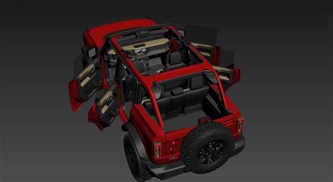 Ford Bronco 2021 Wildtrak with detailed interior on Behance