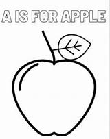 A Is For Apple Learning Coloring Page  Etsy sketch template