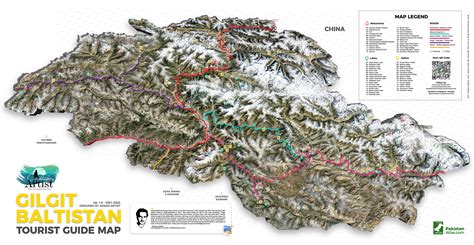 Gilgit Baltistan Tourist Guide Map | Assam Artist