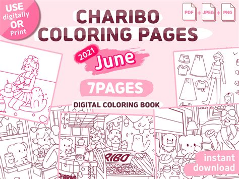 Charibo ART june Coloring Book Printable Coloring Page, Coloring Page ...