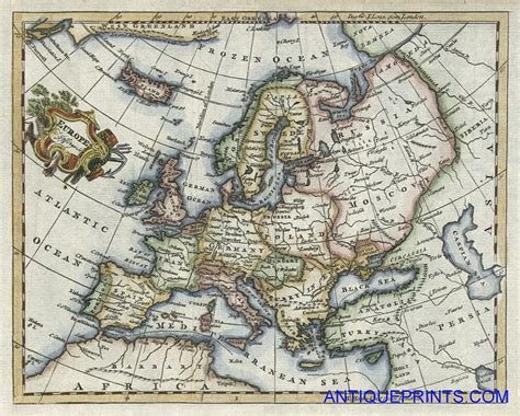 Stock images - high resolution antique maps of Europe