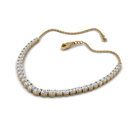 5 Ct. Round diamond Graduated Eternity Necklace In 14K Yellow Gold | Fascinating Diamonds