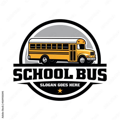 school bus illustration logo vector Stock Vector | Adobe Stock