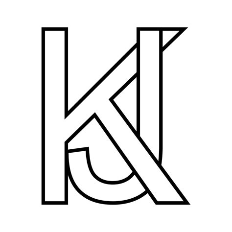 Logo sign kj jk, icon double letters logotype j k 20716922 Vector Art ...