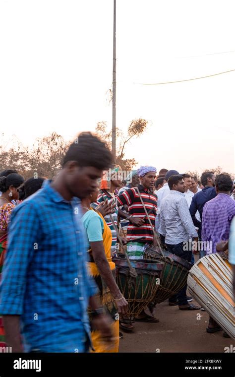 Santal tribal people celebrating an annual gathering. The festival ...