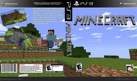 Minecraft PlayStation 3 Box Art Cover by stimpyrules