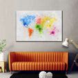 Artistic World Map Wall Art | Digital Art