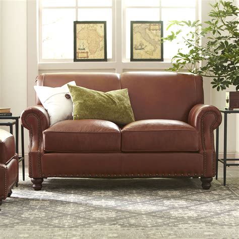 Birch Lane Landry Leather Loveseat & Reviews | Wayfair