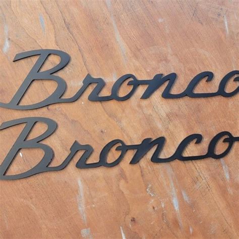 Ford Bronco Fender Emblem Pair Retro Script FREE SHIPPING - Etsy