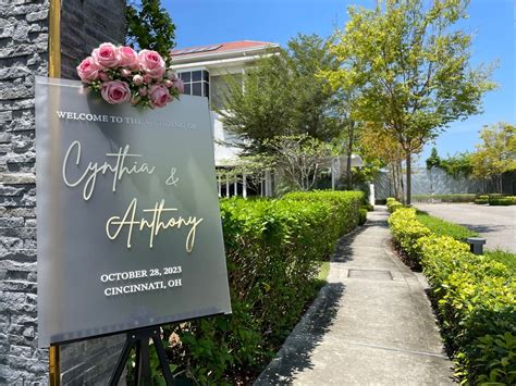 Wedding Entrance Sign Acrylic Wedding Welcome Sign Minimalist Wedding ...