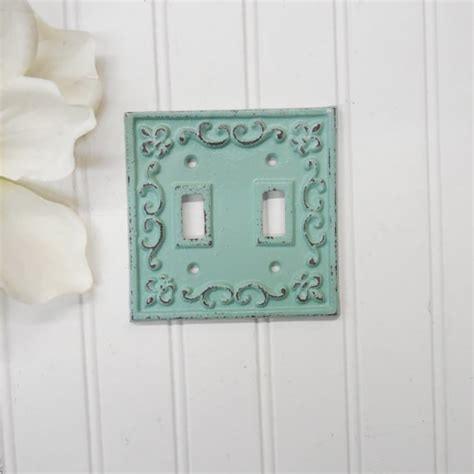 Double Light Switch Cover-32 Colors/ Green/ by TheShabbyStore