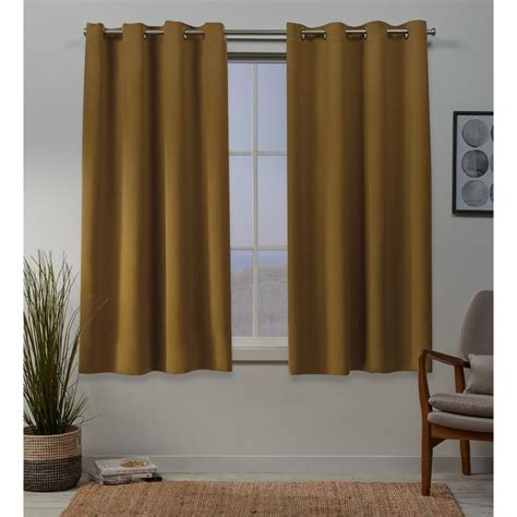 Amalgamated Textiles Sateen 52 in. W x 108 in. L Woven Blackout Grommet Top Curtain Panel in ...