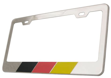 Germany German Flag License Plate Frame Chrome Stainless - Etsy