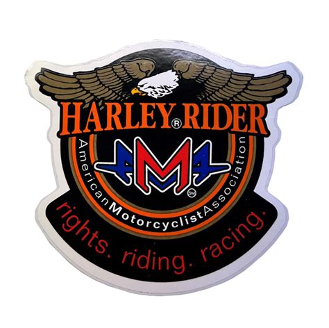 Vintage AMA Harley Rider Decal – AMA Gear