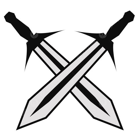 Cross Sword Vector Design Images, Crossed Sword Mascot Free Vector And Png, Sword, Mascot, Sword ...