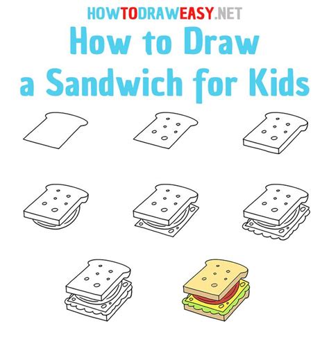 How To Draw A Sandwich Really Easy Drawing Tutorial D | Porn Sex Picture