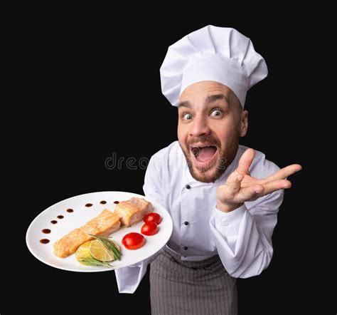 Funny Chef with Beard Cook. Stock Image - Image of professional ...