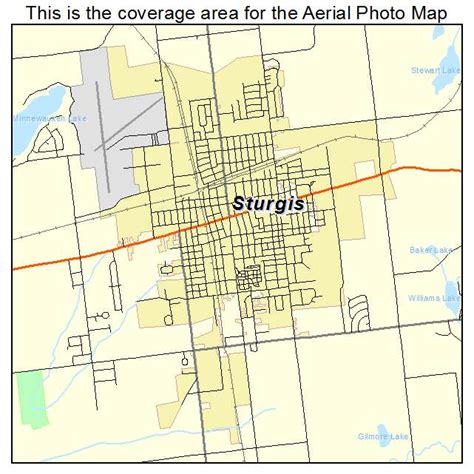 Aerial Photography Map of Sturgis, MI Michigan