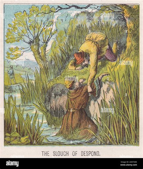 The Pilgrim's Progress illustration 1900s - The Slough of Despond Stock Photo - Alamy