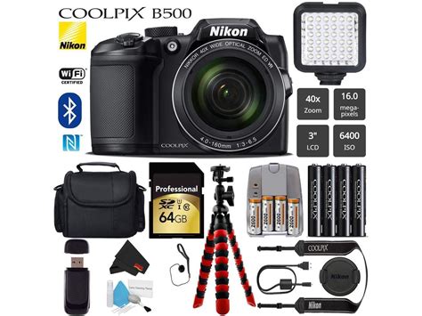 Nikon COOLPIX B500 Digital Camera (Black)(Intl Model) 16MP 40x Optical ...