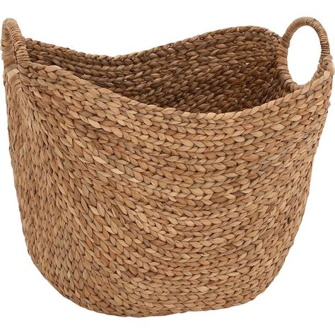 Decmode - Extra Large Oval Natural Seagrass Wicker Basket with Handles ...