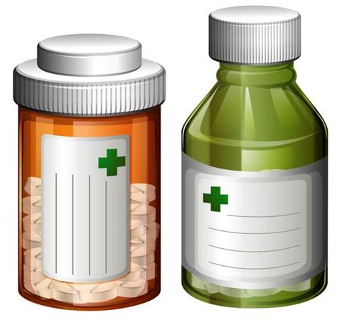 A Set of Medicine Bottle 294987 Vector Art at Vecteezy