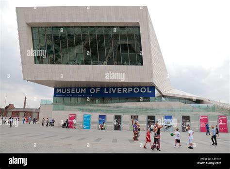 The impressive front facade of the Museum of Liverpool, Pier Head ...