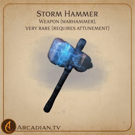 Storm Hammer – new DnD magic weapon - Arcadian Media