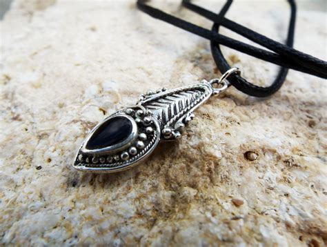 Onyx Pendant Sterling Silver 925 Handmade Necklace Gemstone Jewelry