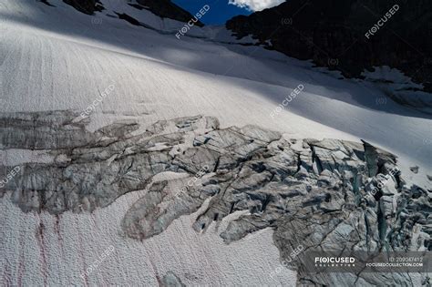 Scenic view of Glacier on mountain slope during winter — landscape ...