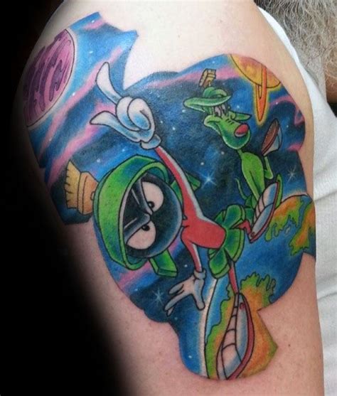 40 Marvin The Martian Tattoo Designs For Men - Cartoon Ink Ideas