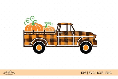 Free 287 Truck With Pumpkins Svg Free SVG PNG EPS DXF File