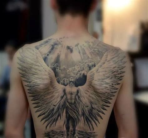 Angel Back Tattoo, Fallen Angel Tattoo, Guardian Angel Tattoo, Angel Wings Tattoo, Cherub Tattoo ...