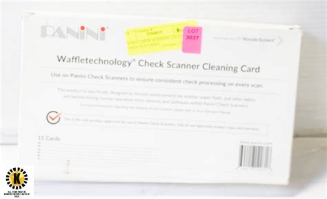 PANINI CHECK SCANNER CLEANING CARDS FEATURING