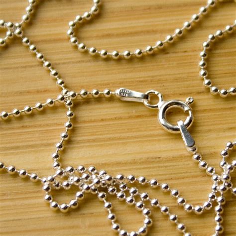 Sterling Silver Ball Chain | Etsy