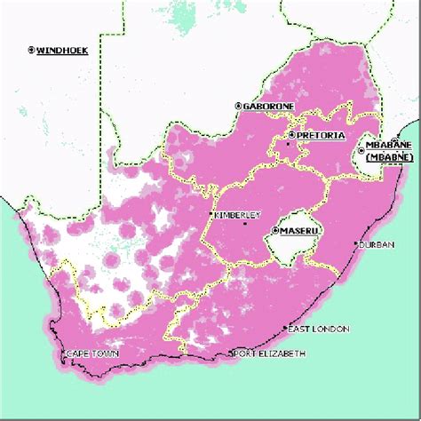 Vodacom Coverage Map South Africa