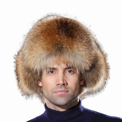 Silver Fox Fur Davy Crocket Cap Mongolia Hat - URSFUR