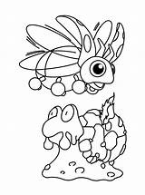 Pokemon Coloring Pages Caterpie sketch template