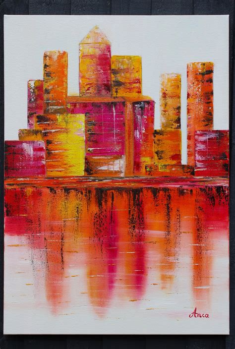 London Cityscape Painting London's Skyline Oil Painting - Etsy