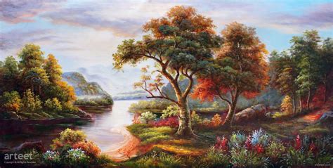 Landscape Artwork Oil Painting Scenery By Arteet 12