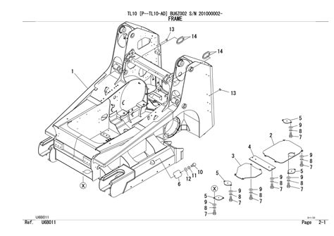 Takeuchi tl10 track loader parts catalogue manual (serial no. 201000002 ...