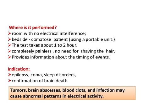 Electroencephalogram EEG Outline EEG Overview Purpose Indications Type