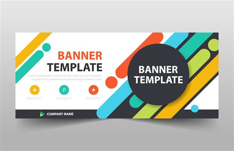 Colorful circle banner template, horizontal advertising business banner 272740 Vector Art at ...