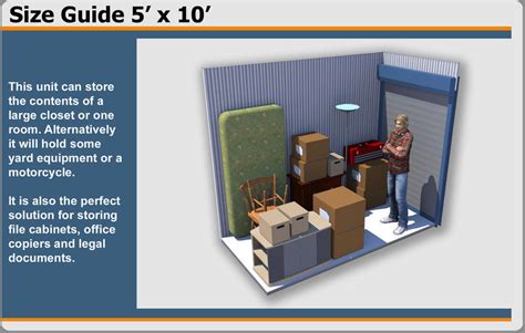 What can you fit in a 5x10 storage unit?