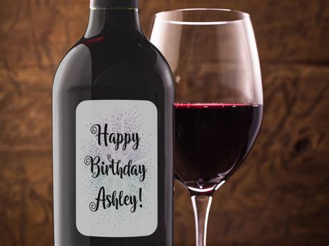 Custom Happy Birthday Wine Bottle Label Best Friend Birthday | Etsy