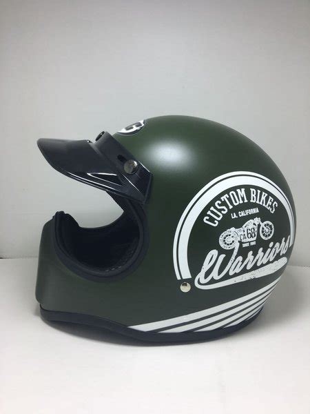 Jual Helm Cakil Custom Bikes Green with White Sticker - Helm Cakil HBC ...