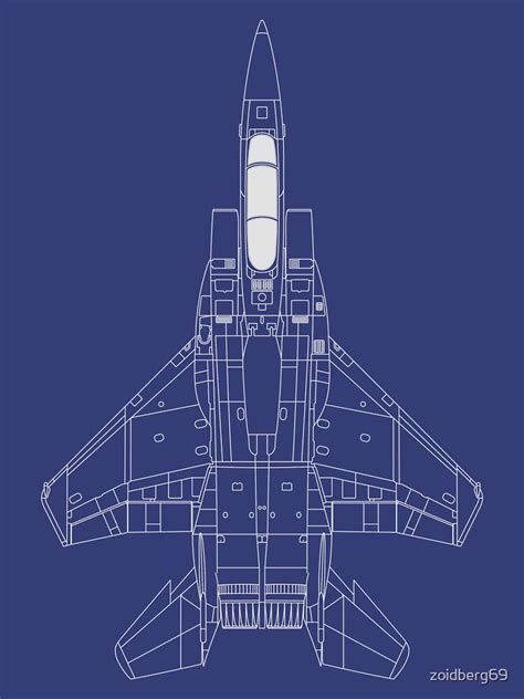 "McDonnell Douglas F-15 Eagle Blueprint" T-shirt by zoidberg69 | Redbubble