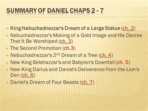 Summary of the book of daniel in the bible - harmonyluda