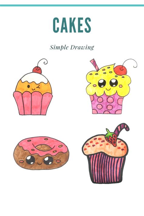 How To Draw Desserts for kids | Drawing for kids, Cute food drawings ...