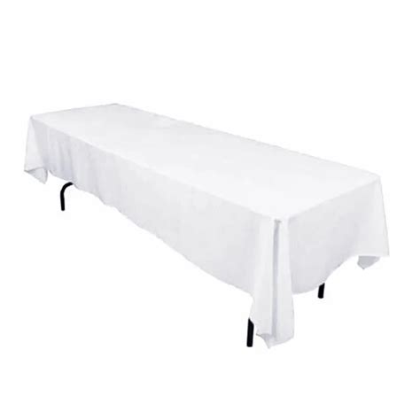 High Quality White Polyester Plain Rectangle Tablecloth For Wedding Event Hotel Banquet ...